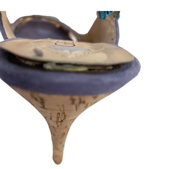 Guess Almost 5” Heel Cork Sling Back Open Toe SZ 7-1/2 - Picture 11 of 12